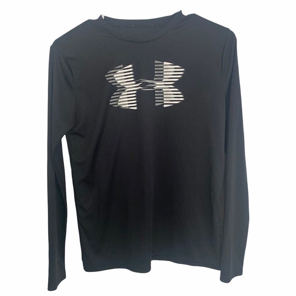 Under Armour Black Loose Heat Gear Sz YXL